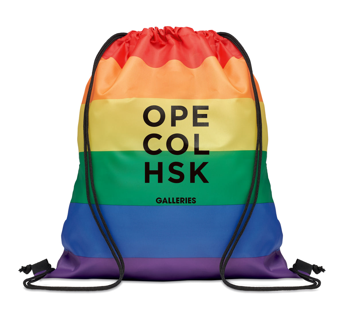 BOW – Rainbow RPET drawstring bag – item picture printed