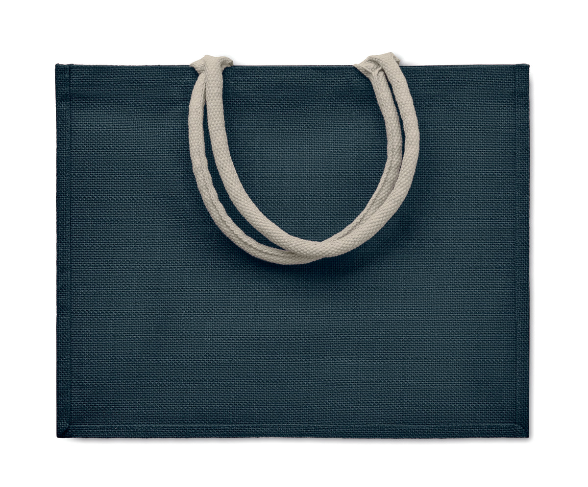 AURA – Jute bag with cotton handle – item picture side