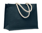 AURA – Jute bag with cotton handle – Blue