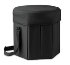 SEAT & DRINK – Foldable insulated stool/table – Black