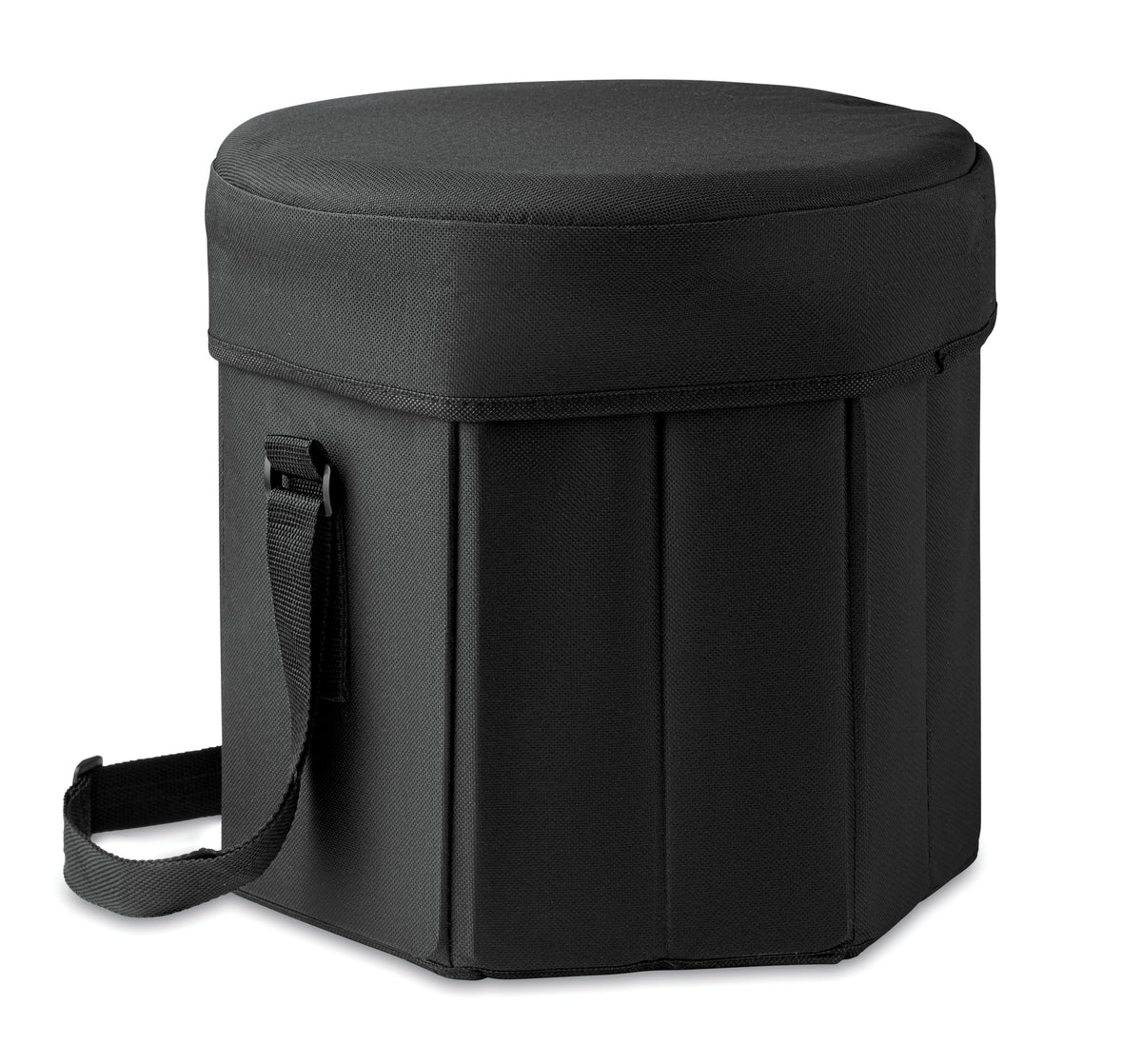 SEAT & DRINK – Foldable insulated stool/table – Black