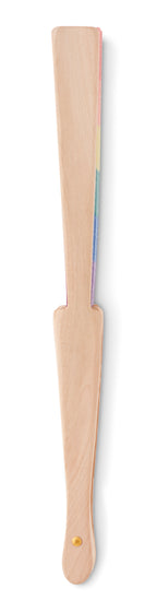 BOWFAN – Rainbow wooden hand fan – item picture top