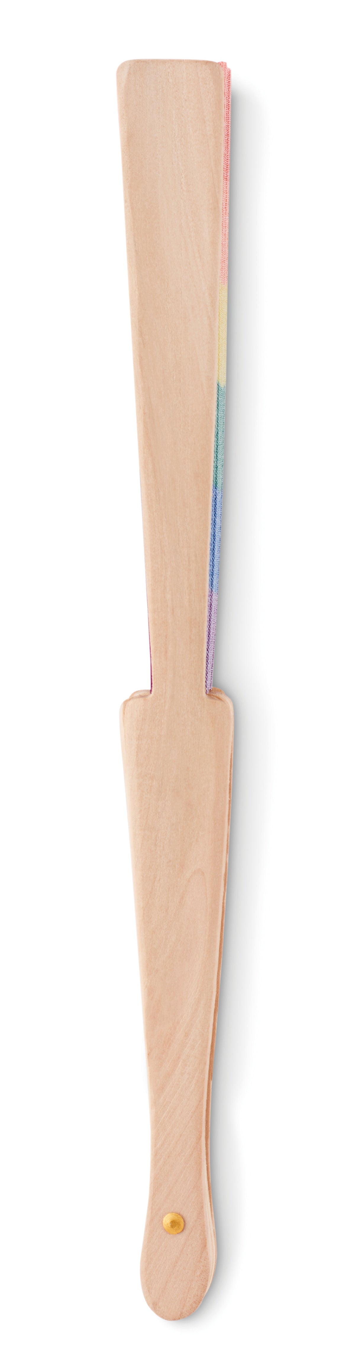BOWFAN – Rainbow wooden hand fan – item picture top