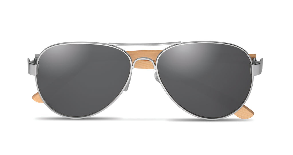 HONIARA – Bamboo sunglasses in pouch – item picture side