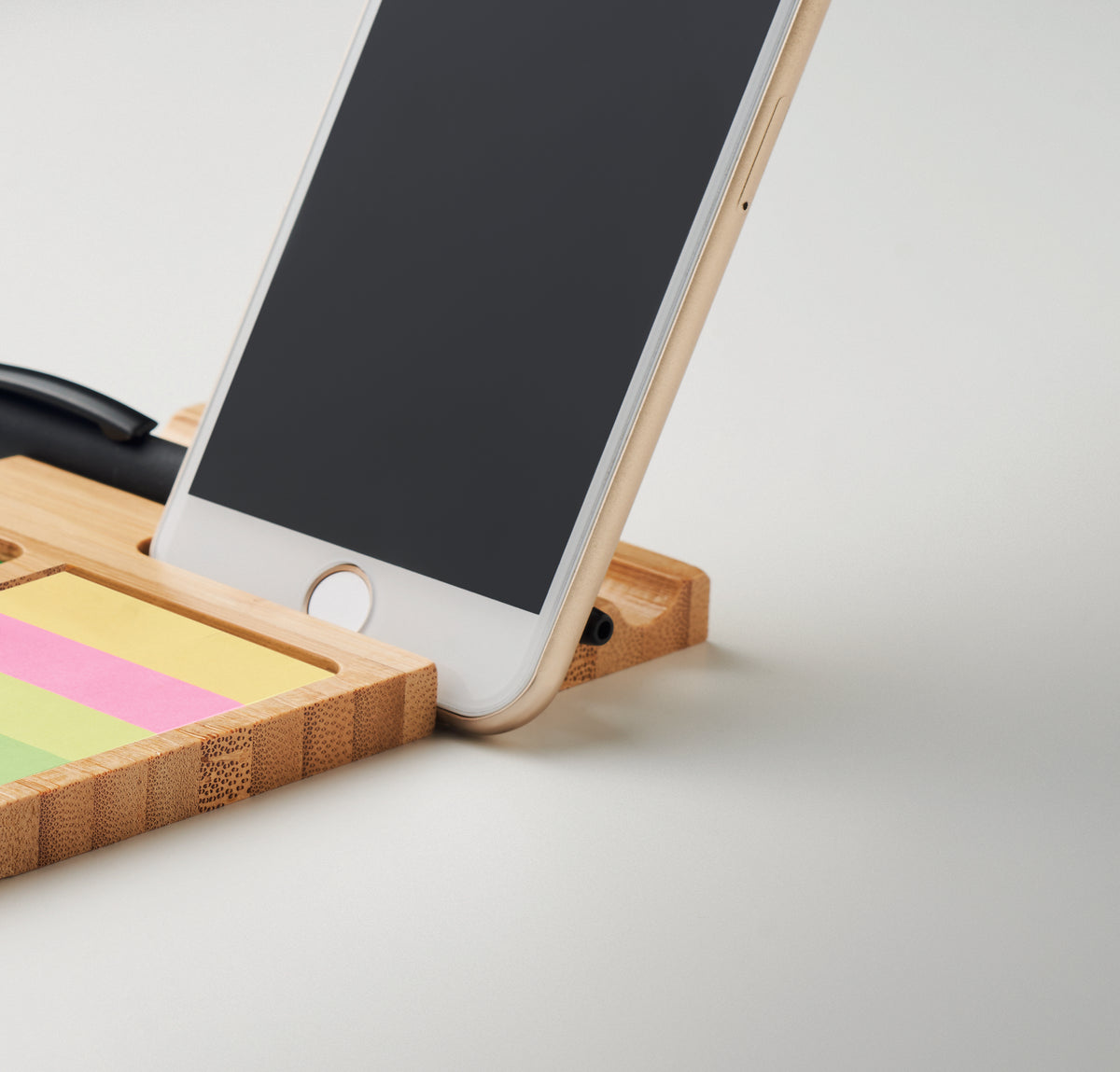 TREVIS – Bamboo desk phone stand – item detail picture