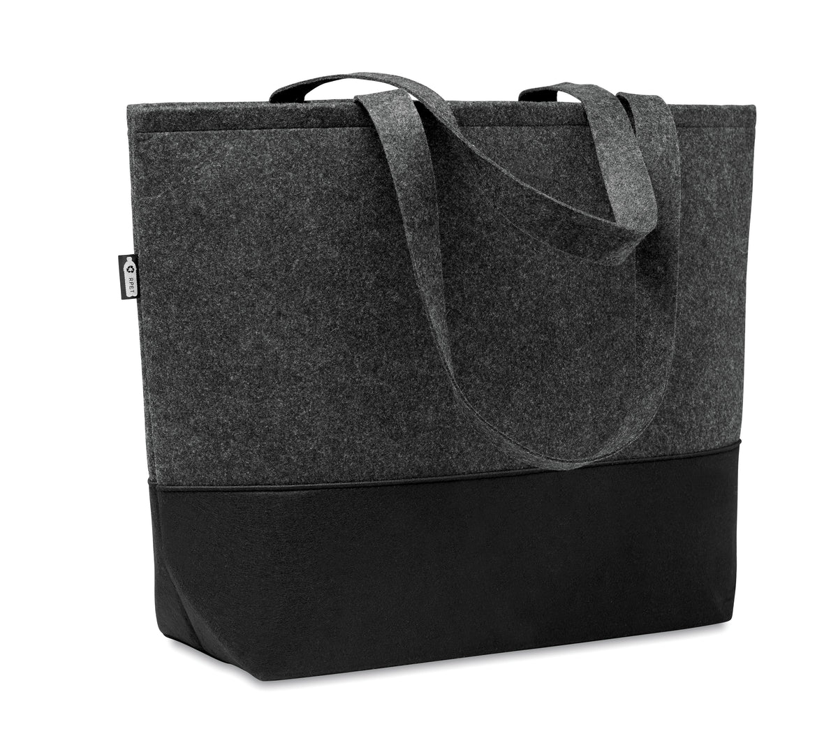 DUO INDICO – RPET felt shopping bag – Stone Grey