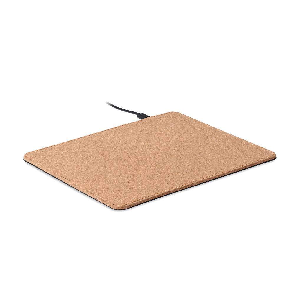WIRELESS MATTY – Cork mouse mat charger 15W – Beige