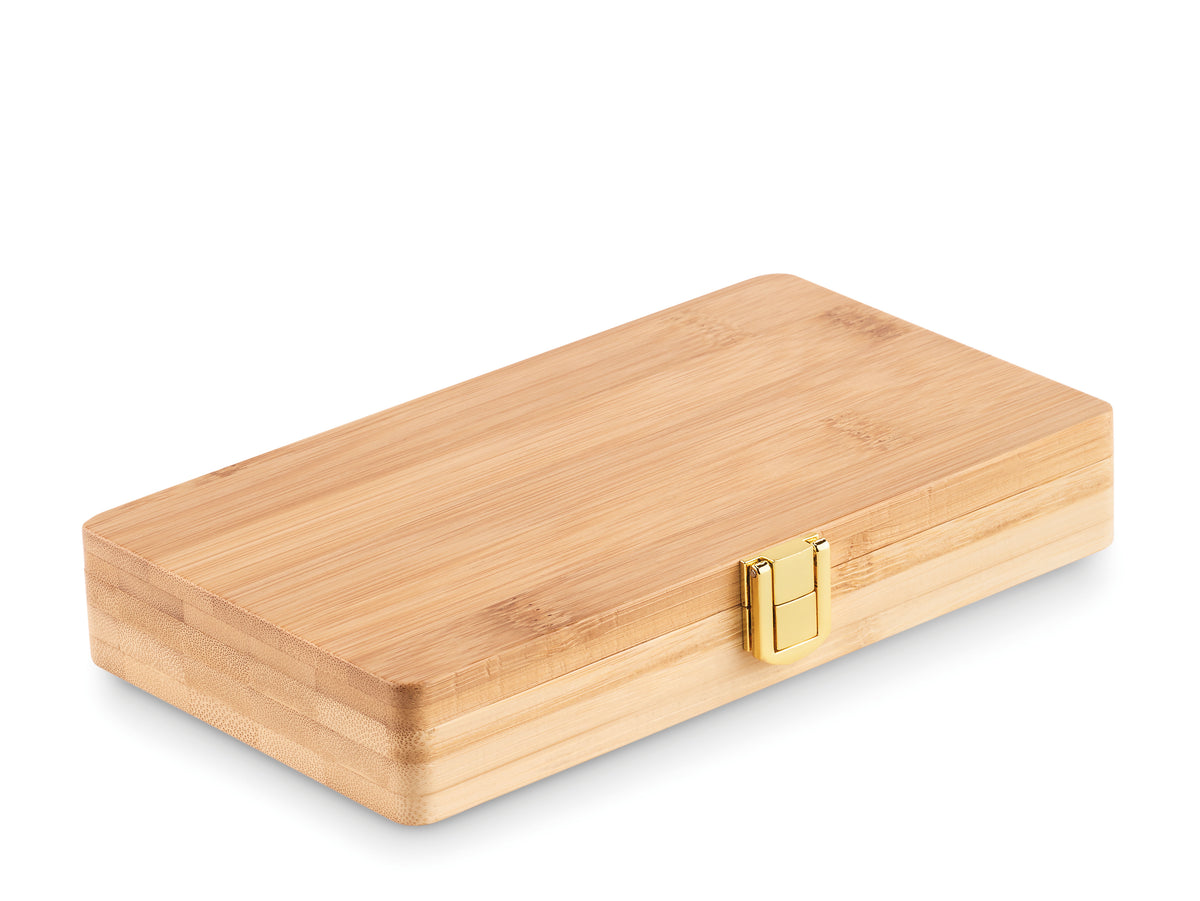 GALLAWAY – 21 pcs tool set in bamboo case – item picture side