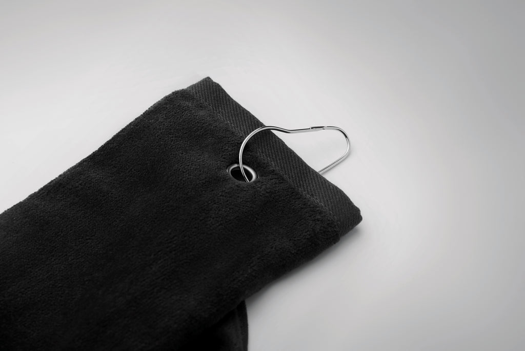 HITOWGO – Cotton golf towel with hanger – item detail picture