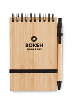 SONORABAM – A6 bamboo notepad with pen – item picture printed