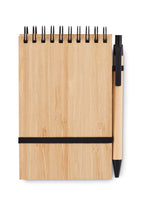 SONORABAM – A6 bamboo notepad with pen – item picture side
