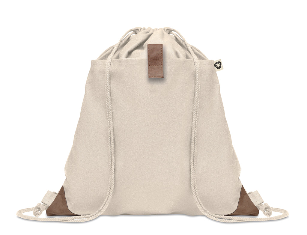 PANDA BAG – Recycled cotton drawstring bag – Beige