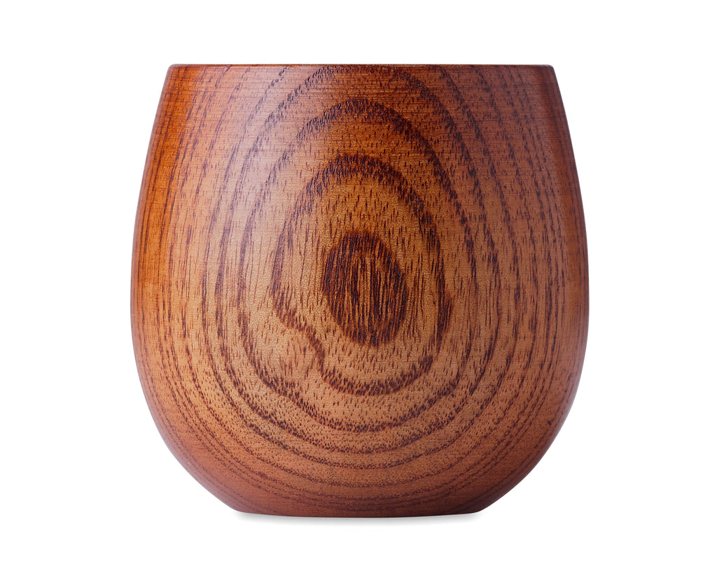 OVALIS – Oak wooden mug 250 ml – item picture side