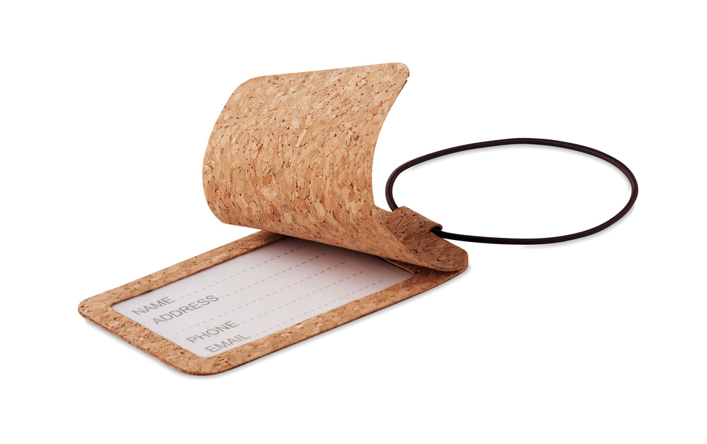 OVALIS – Cork luggage tag – Beige