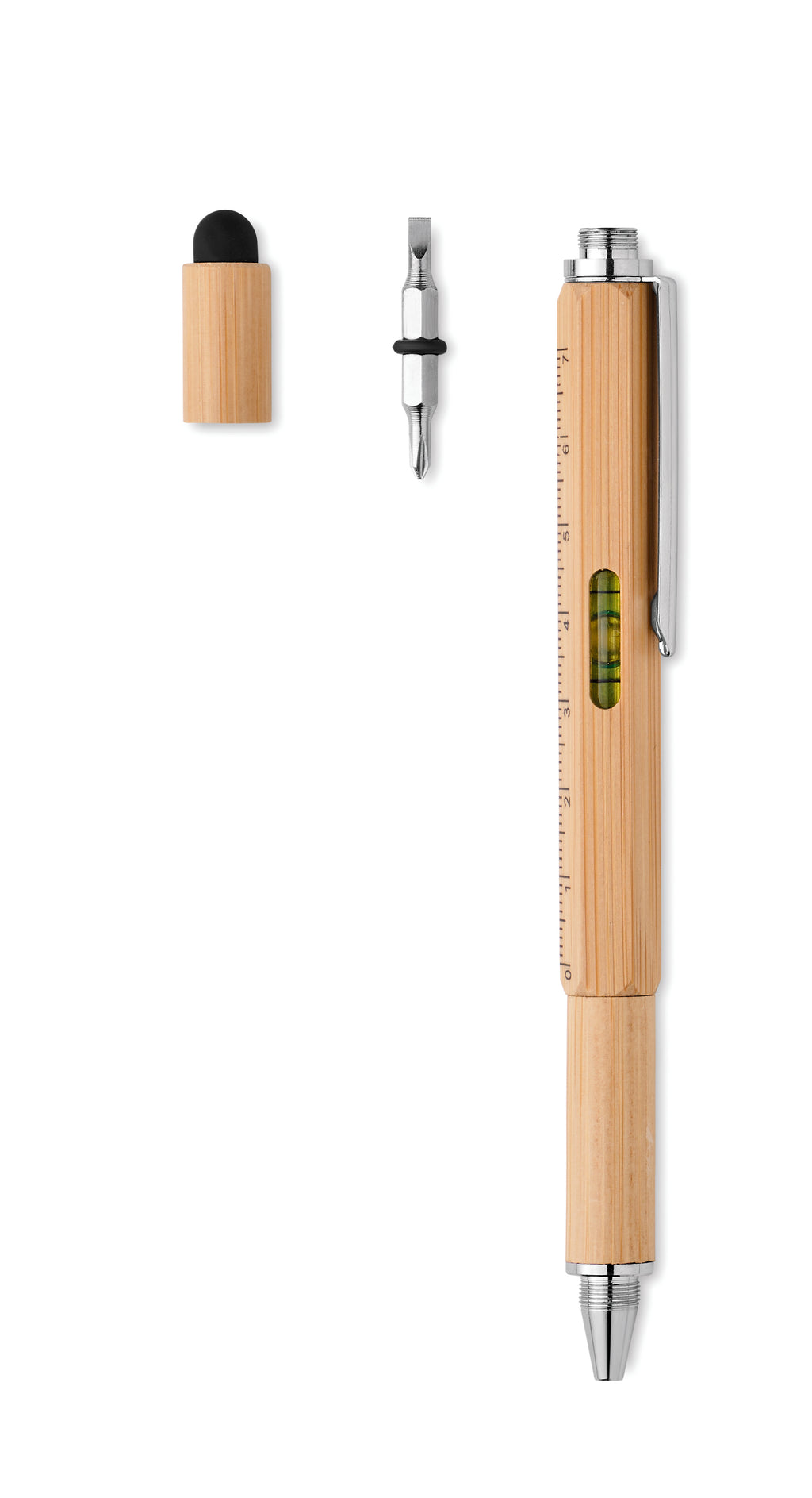 TOOLBAM – Spirit level pen in bamboo – item picture back