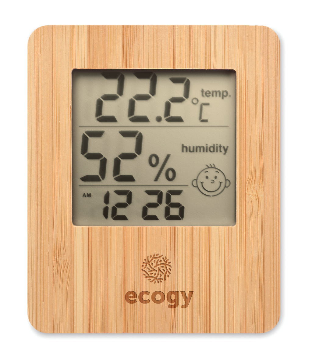 SUNCITY – Bamboo weather station – item picture printed