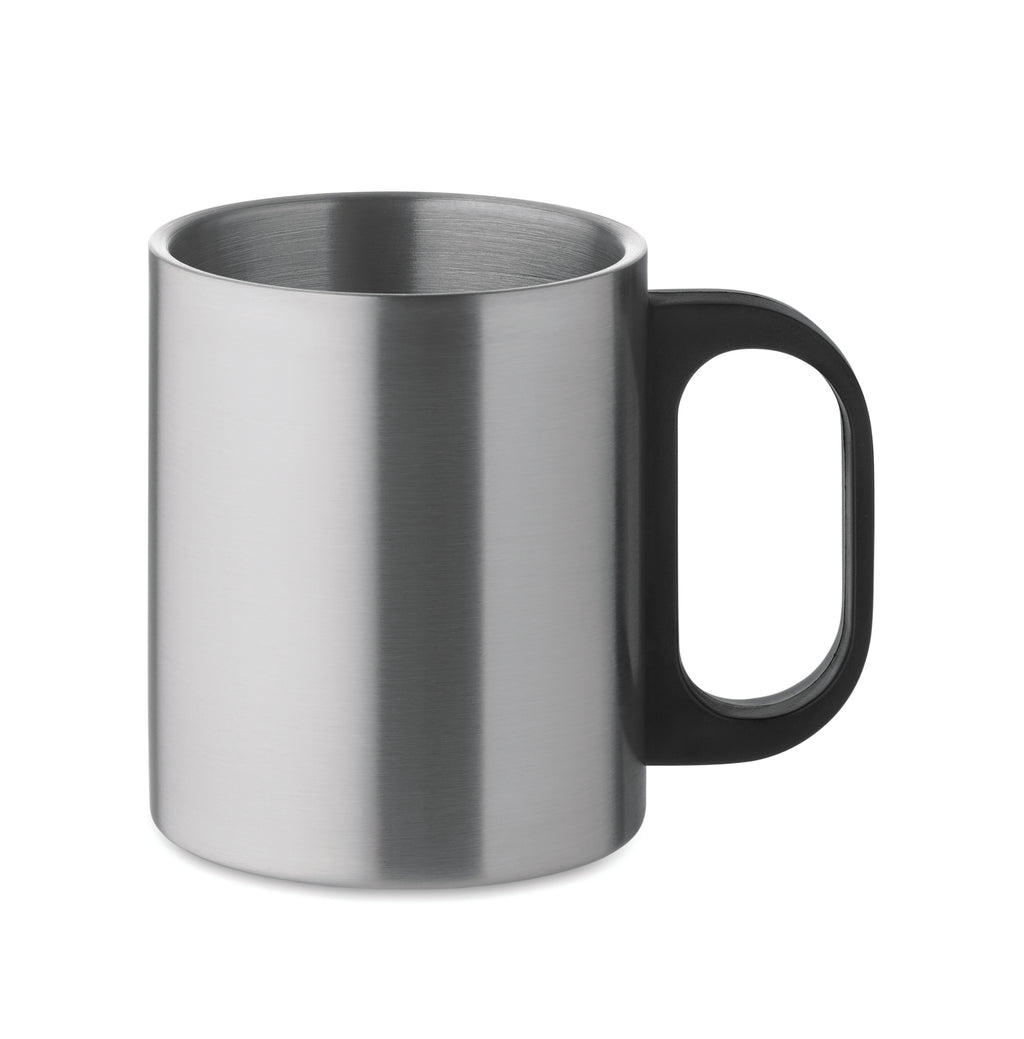 TANISS – Double wall mug 300 ml – Matt Silver
