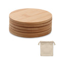 BAYIN SET – Set of 6 bamboo coasters – Wood