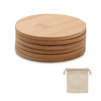 BAYIN SET – Set of 6 bamboo coasters – Wood