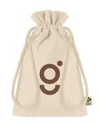 AMBER SMALL – Small organic cotton gift bag – item picture printed