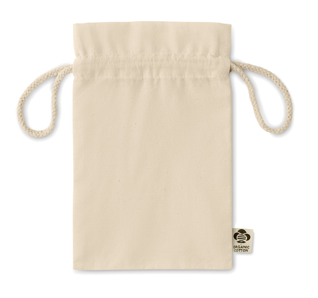 AMBER SMALL – Small organic cotton gift bag – item picture side