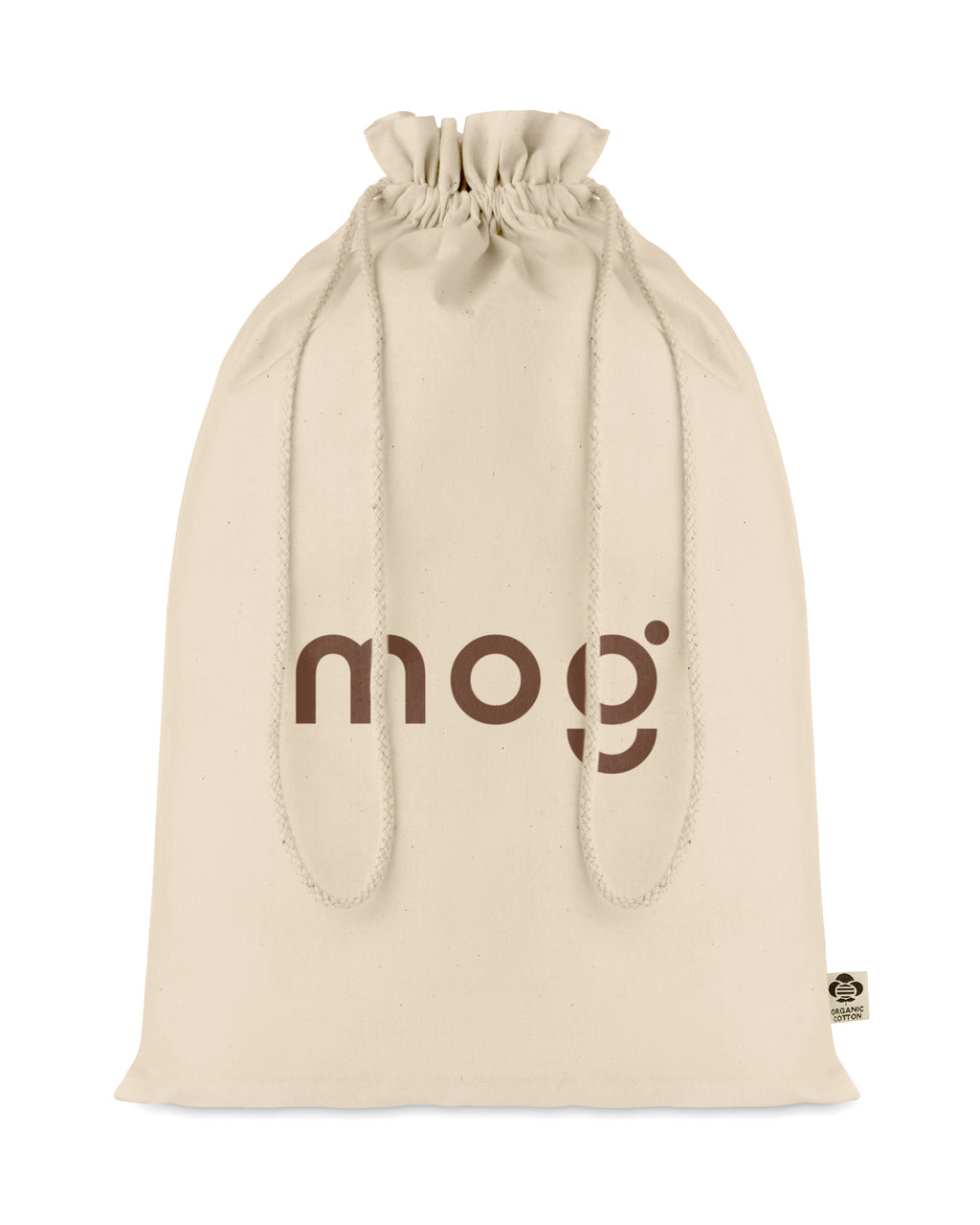 AMBER LARGE – Large organic cotton gift bag – item picture printed