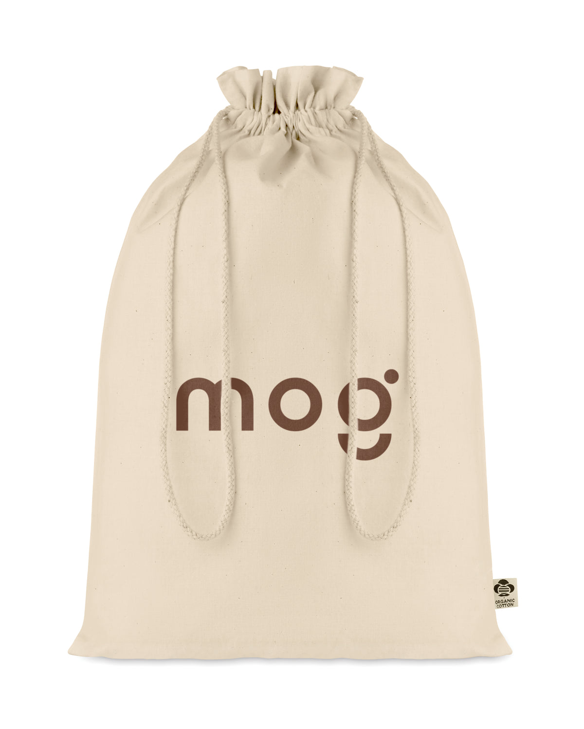 AMBER LARGE – Large organic cotton gift bag – item picture printed