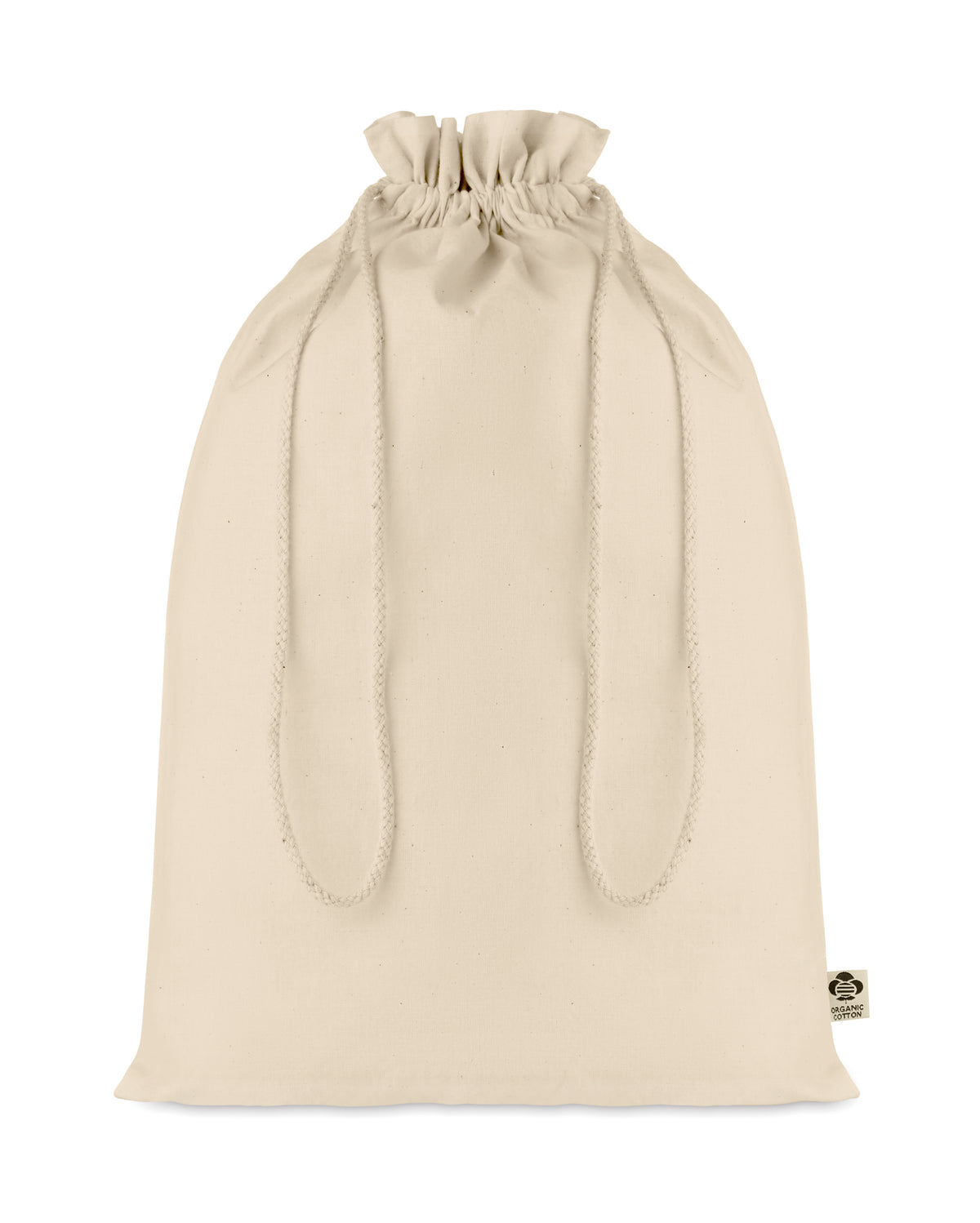 AMBER LARGE – Large organic cotton gift bag – Beige
