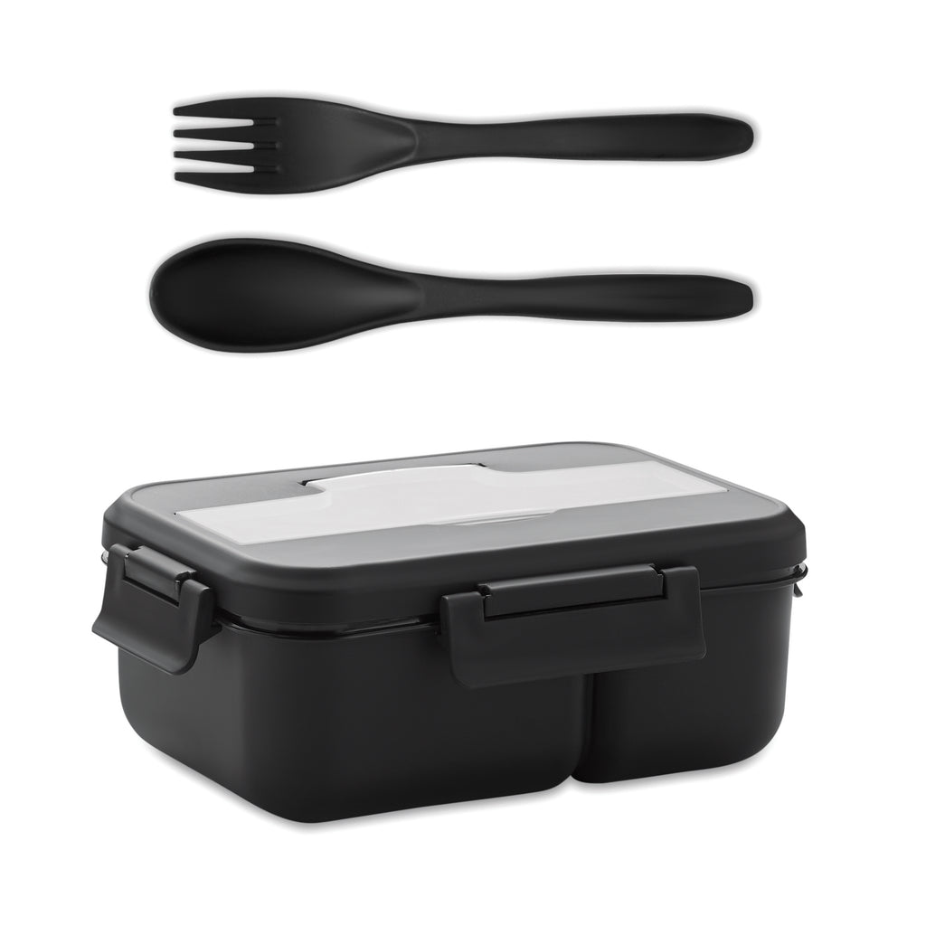 MAKAN – Lunch box with cutlery in PP – Black