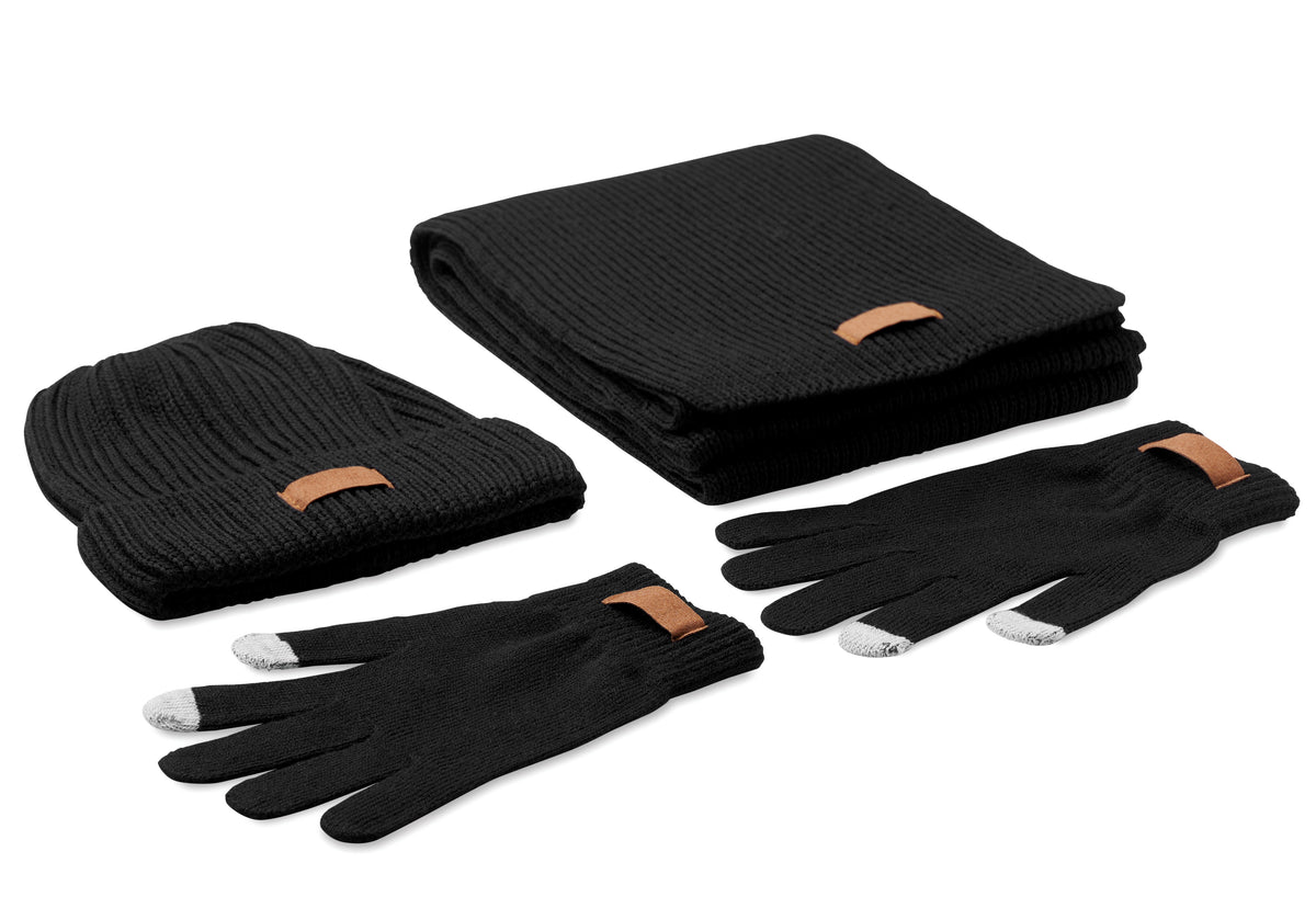 DENALI – Set of 3 RPET winter pieces – Black