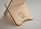 GROUW STAND – Birch Wood phone stand – item detail picture