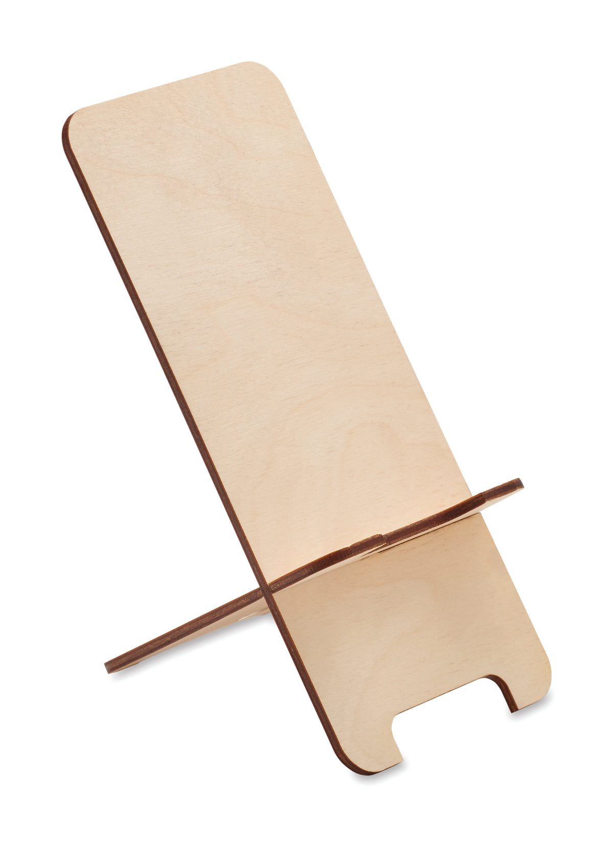 GROUW STAND – Birch Wood phone stand – item picture top