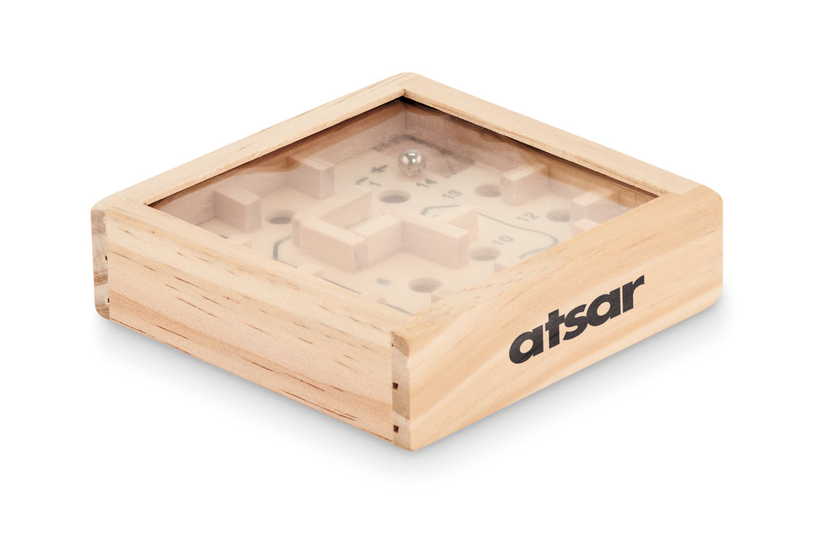 ZUKY – Pine wooden labyrinth game – item picture printed