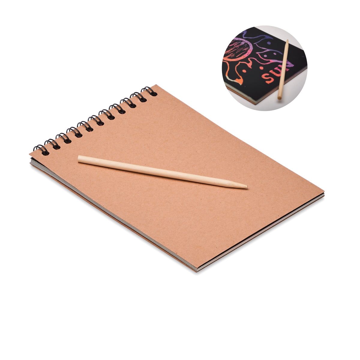 BLACK – Scratching paper notebook – Wood