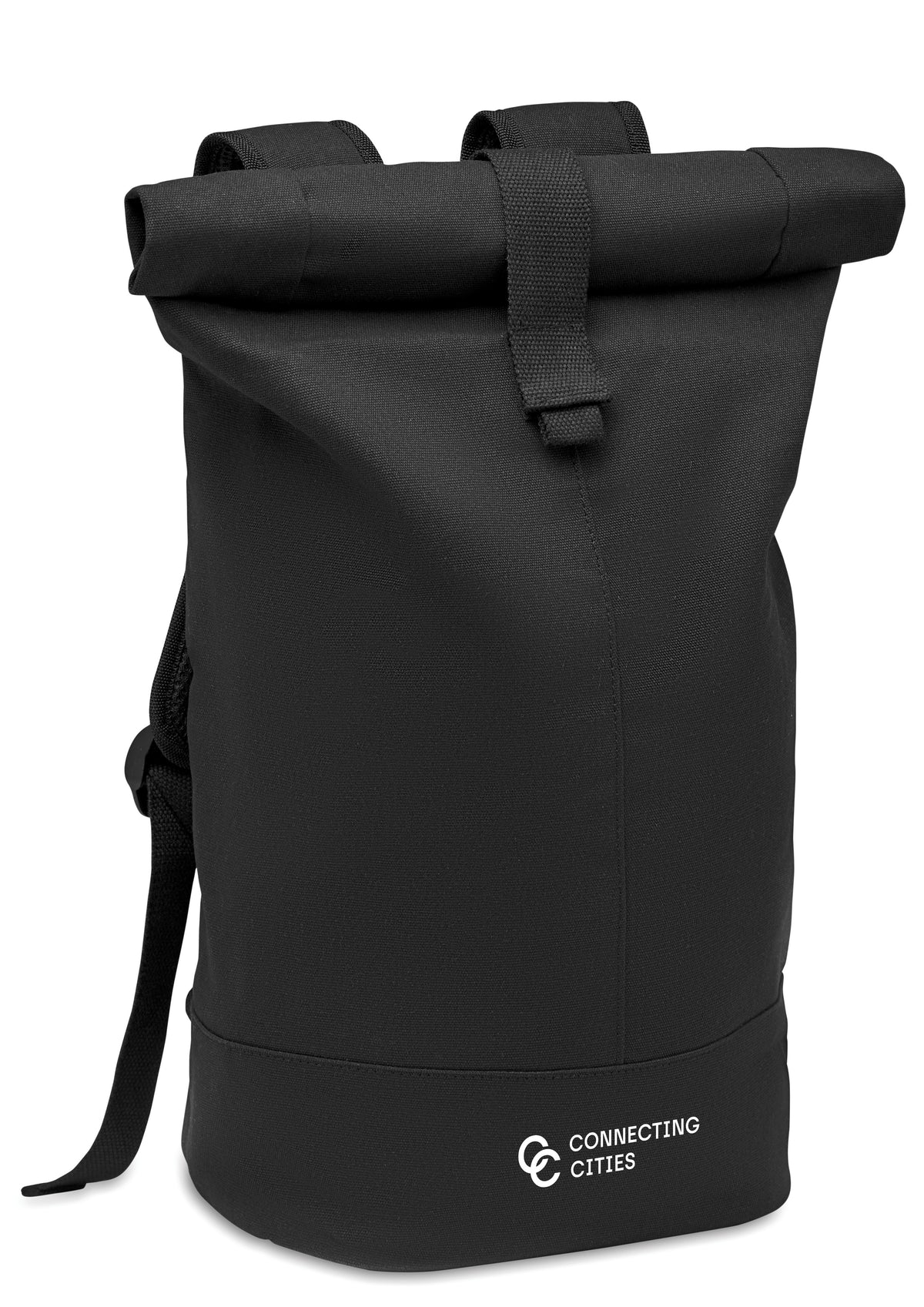 ZURICH ROLL – Rolltop washed canvas backpack – item picture printed