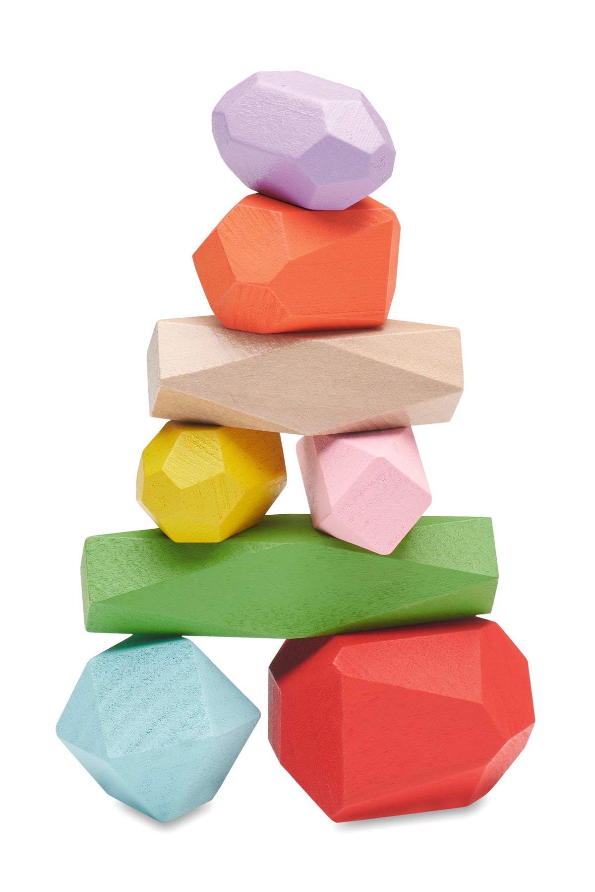 DOLMEN – 8 stacking wood rocks in pouch – item picture open