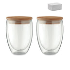 TIRANA SET – Set of 2 glasses 350 ml in box – Transparent