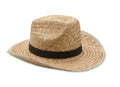 TEXAS – Natural straw cowboy hat – Black