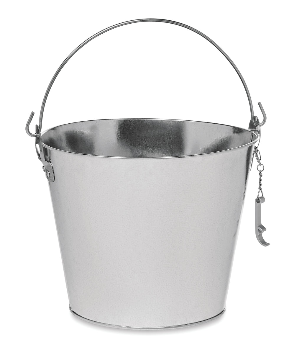 BUCKY – Metal beer bucket 4L – Matt Silver