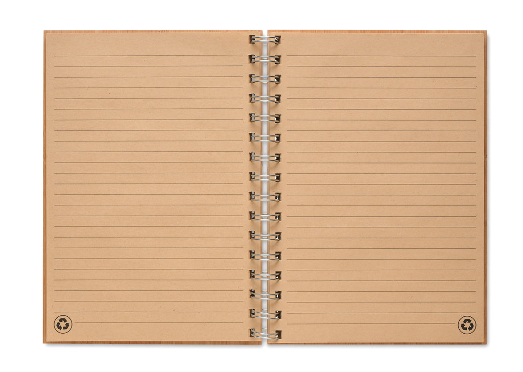 BRAM – A5 ring bound Bamboo notebook – item picture back
