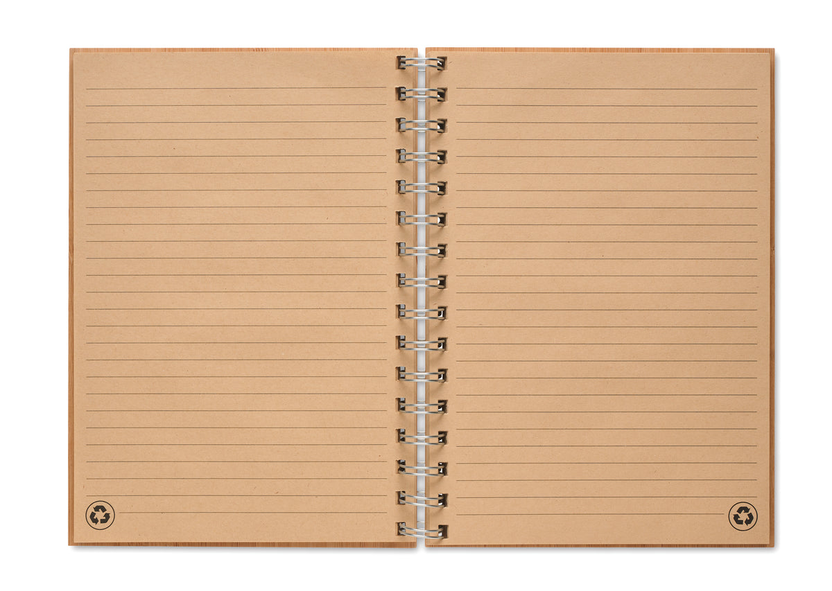 BRAM – A5 ring bound Bamboo notebook – item picture back