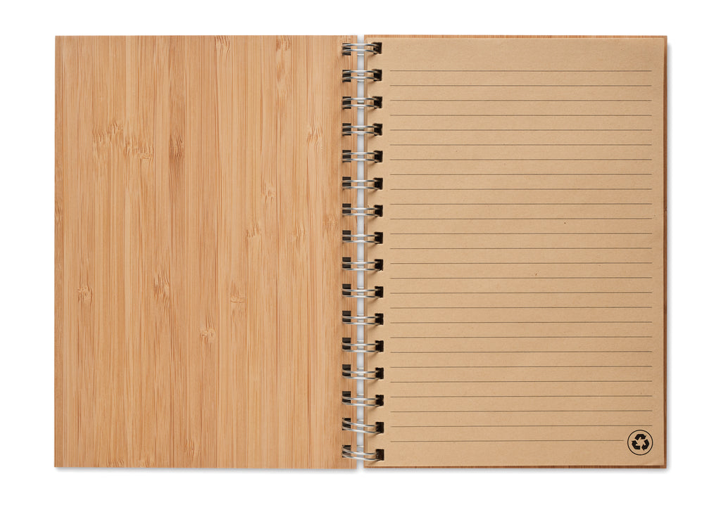 BRAM – A5 ring bound Bamboo notebook – item picture side