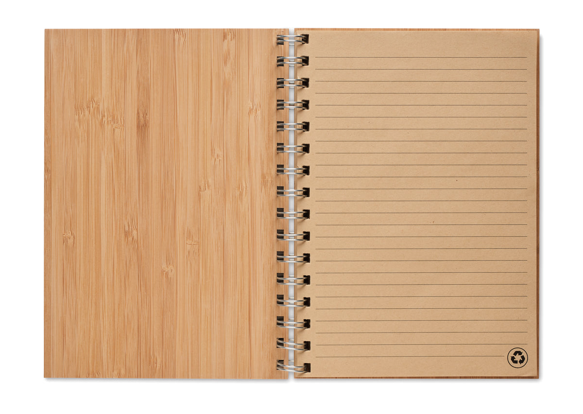 BRAM – A5 ring bound Bamboo notebook – item picture side