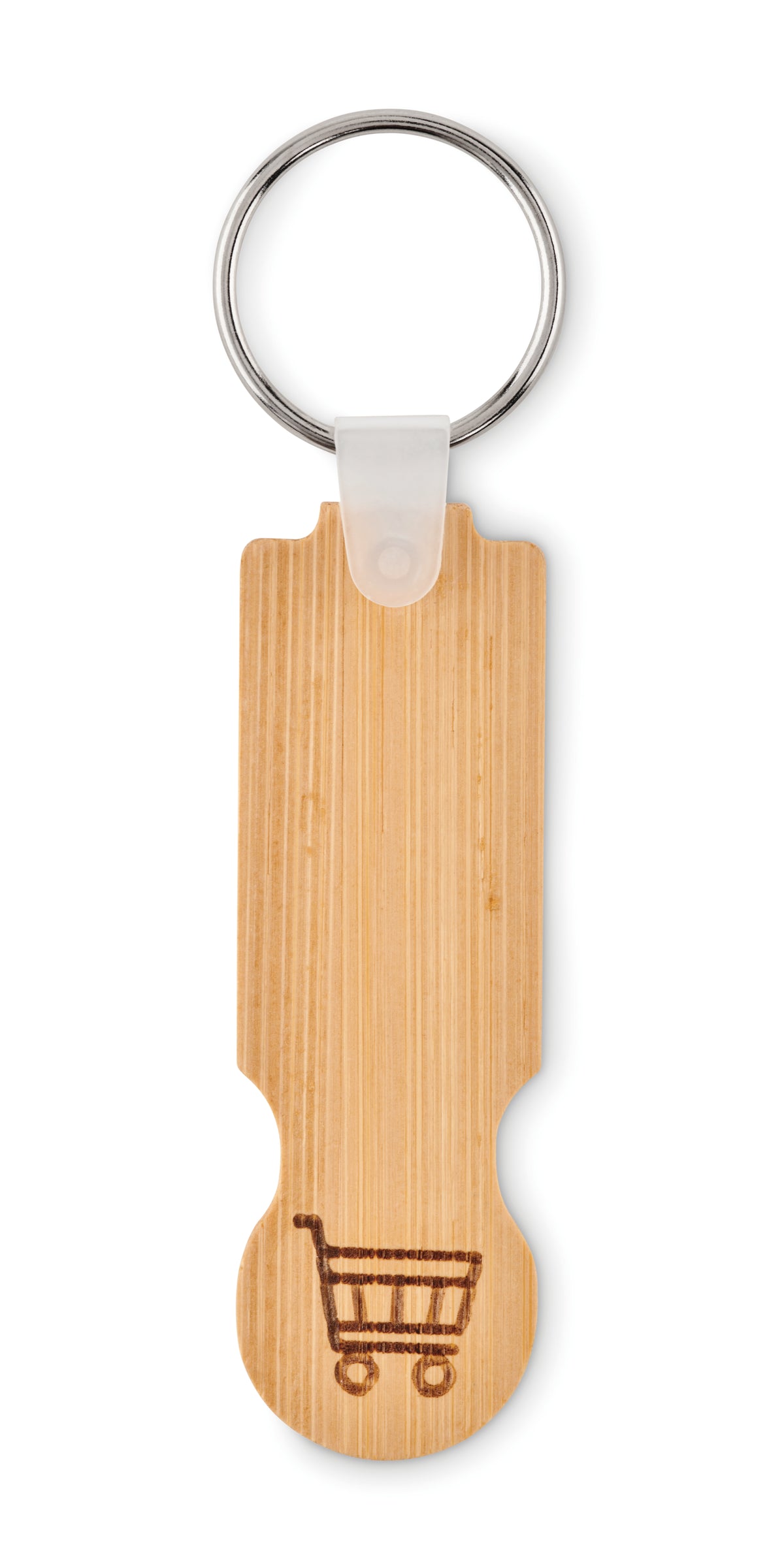 COMPRAS – Bamboo euro token key ring – item picture side