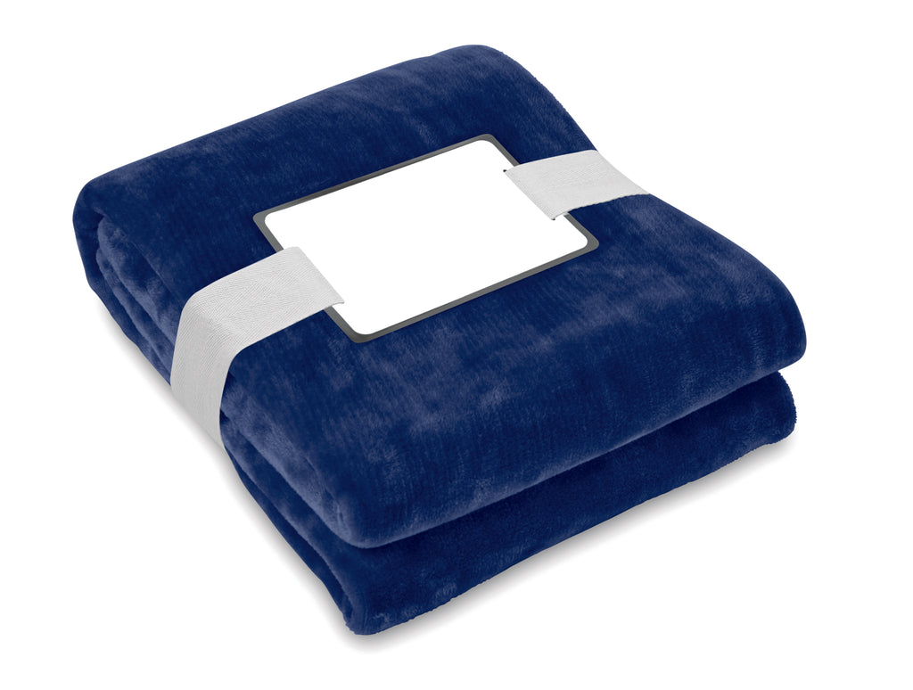 LOGAN – RPET fleece blanket 280 gr/m² – Blue