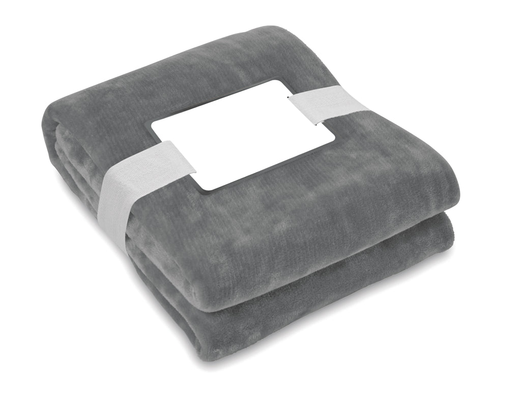 LOGAN – RPET fleece blanket 280 gr/m² – Stone Grey