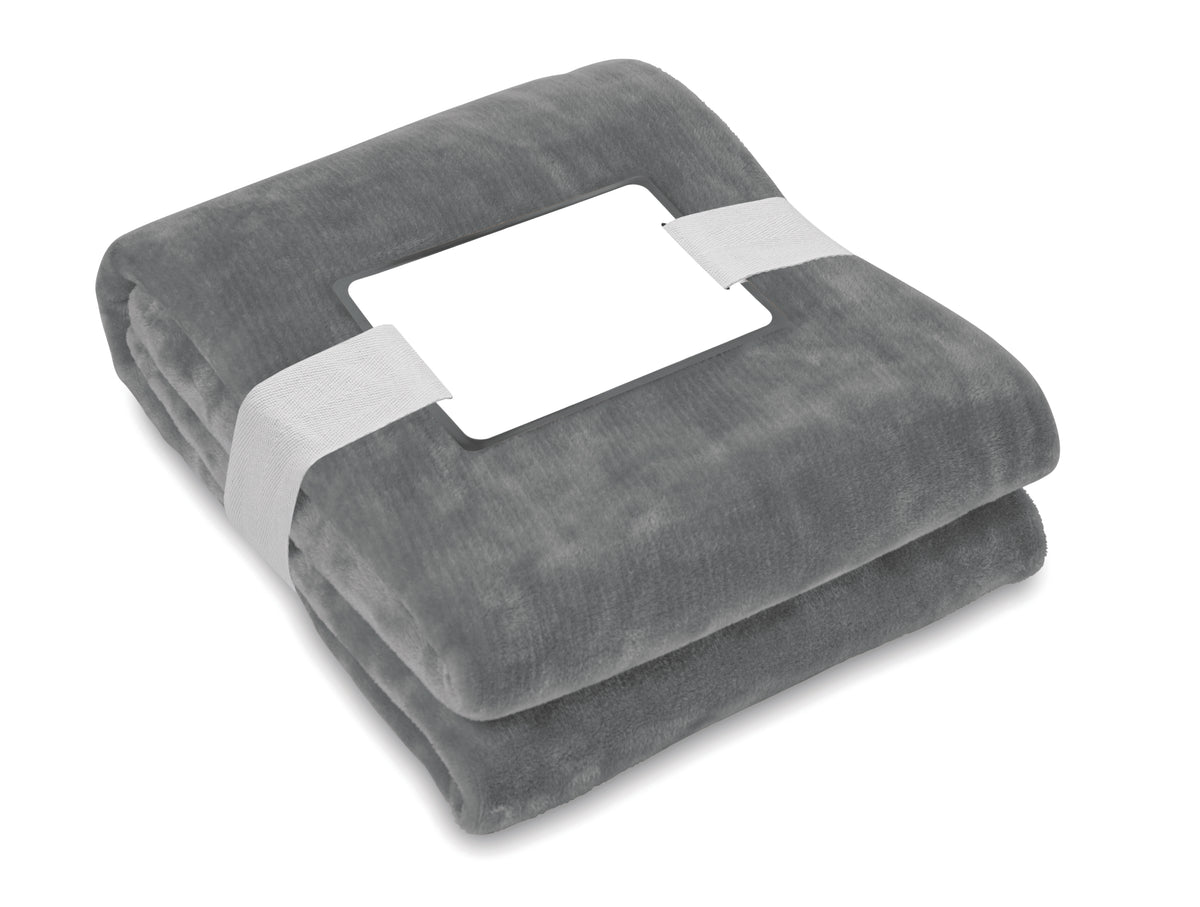 LOGAN – RPET fleece blanket 280 gr/m² – Stone Grey