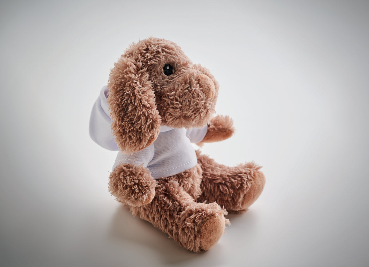 DOGGY – Dog plush wearing a hoodie – item picture side