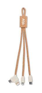 CABIE – 3 in 1 charging cable in cork – item picture printed