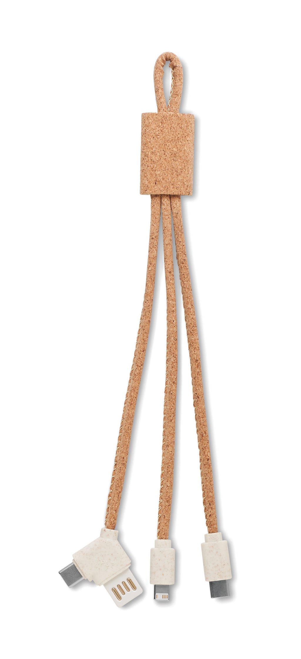 CABIE – 3 in 1 charging cable in cork – Beige